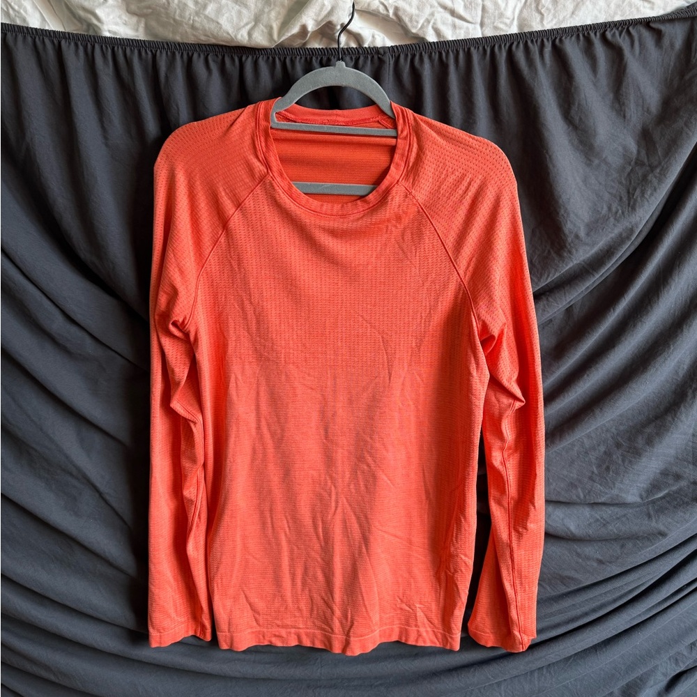 lululemon athletica Men's Orange Long Sleeve Shirt